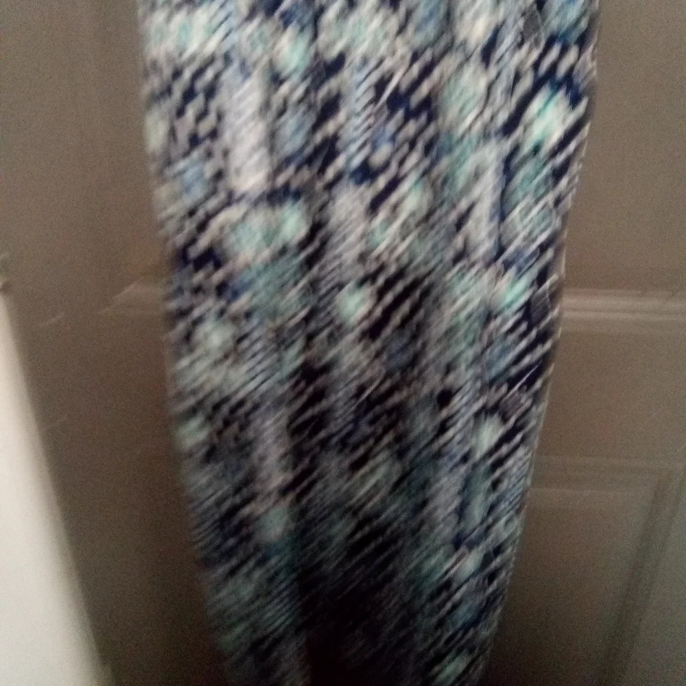 RENUAR ladies blue print sundress. Size 38.